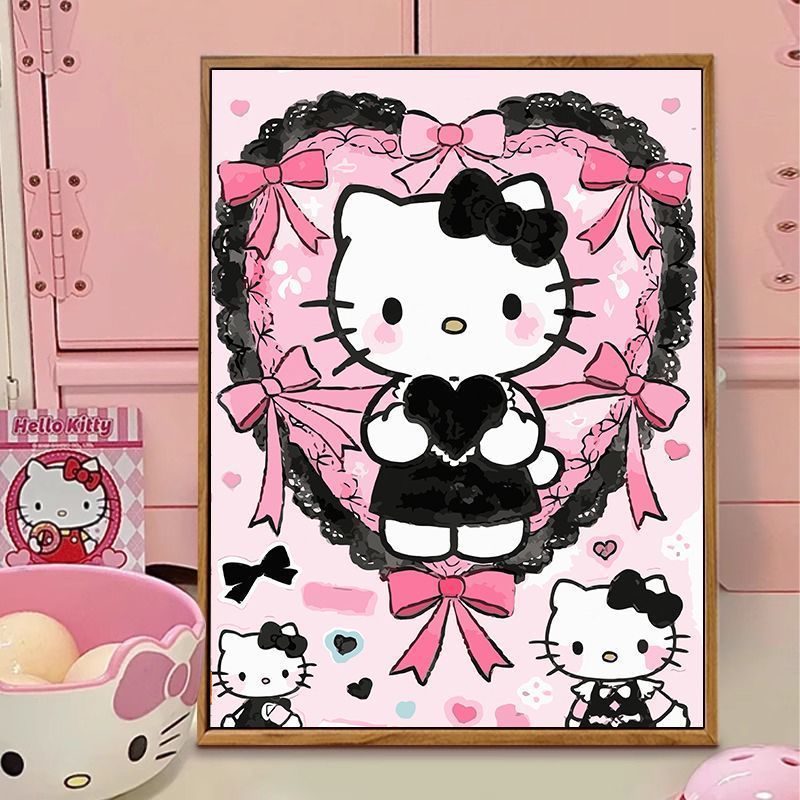 Hello Kitty-Themed Illustration Canvas Art Stornfield