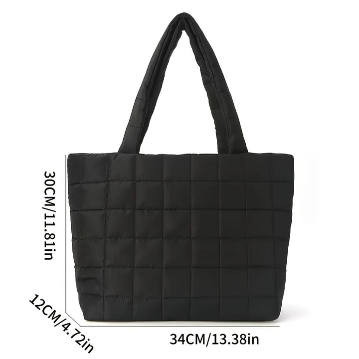 Square-shaped tote bag with padded design Stornfield