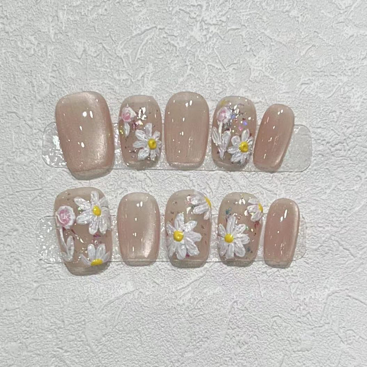 Floral-Inspired Press-On Nail Art Set Stornfield