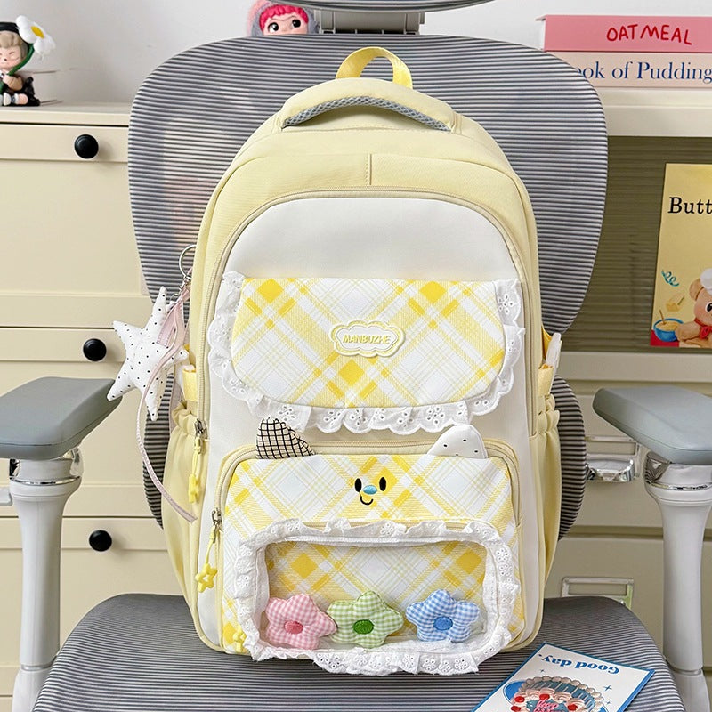 Stylish Multi-Pocket Backpack with Cute Decorative Accents Stornfield