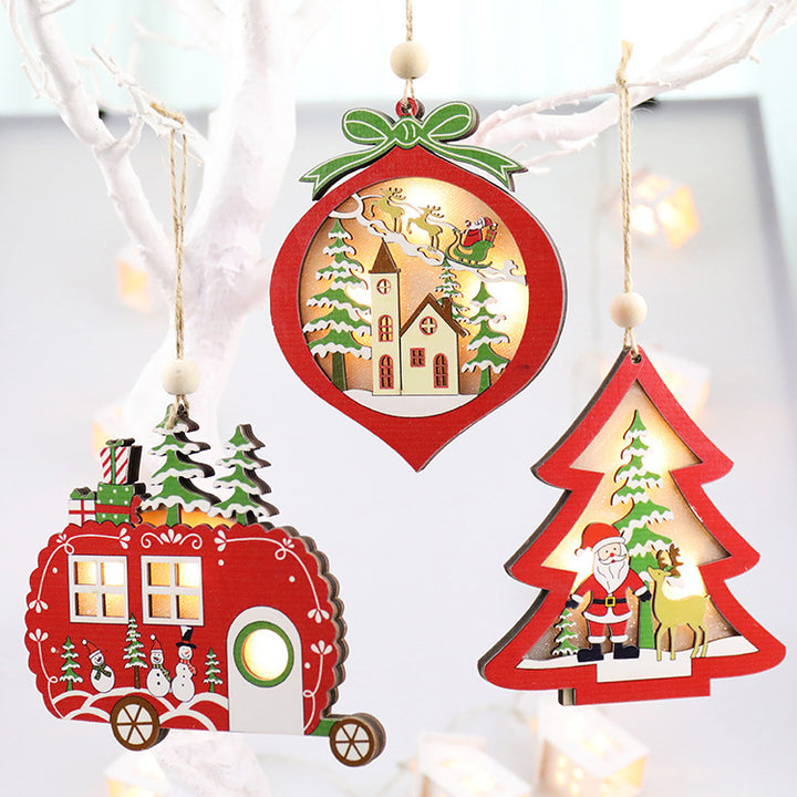 Illuminated Holiday Ornament Set