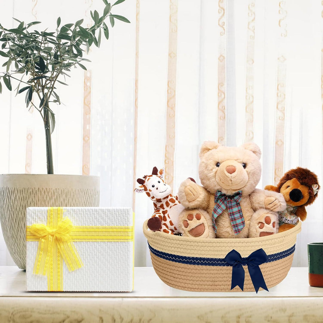 Women's decorative storage basket with bow accent Stornfield