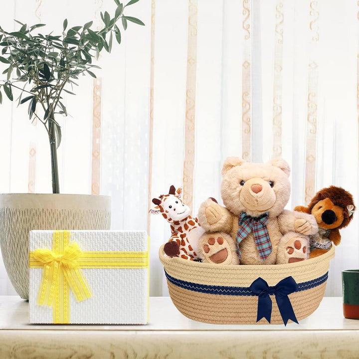 Women's decorative storage basket with bow accent Stornfield