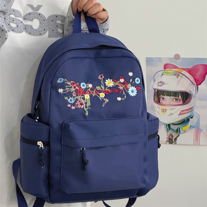 Stylish Embroidered Multi-Pocket Backpack Stornfield