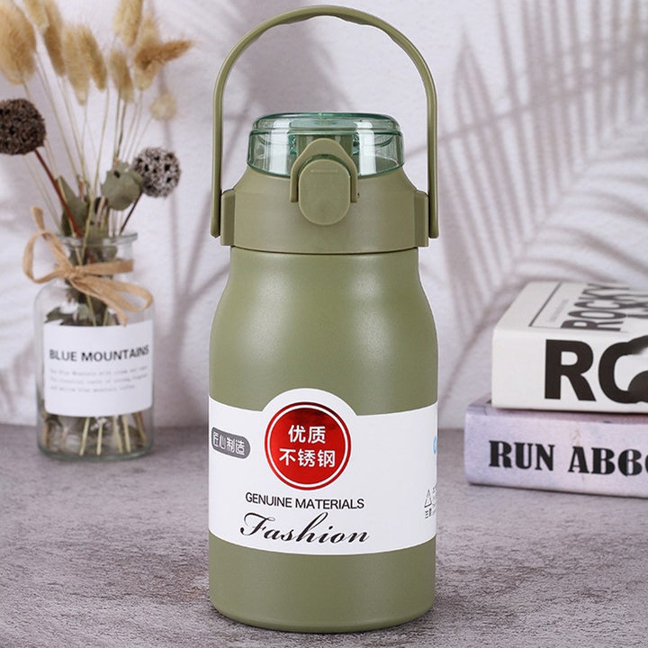 Women High-Quality Thermo Mug with Practical Carrying Handle and Integrated Straw Stornfield