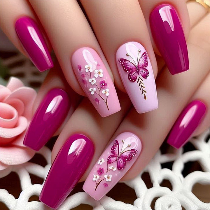 Floral Butterfly Nail Art Set Stornfield