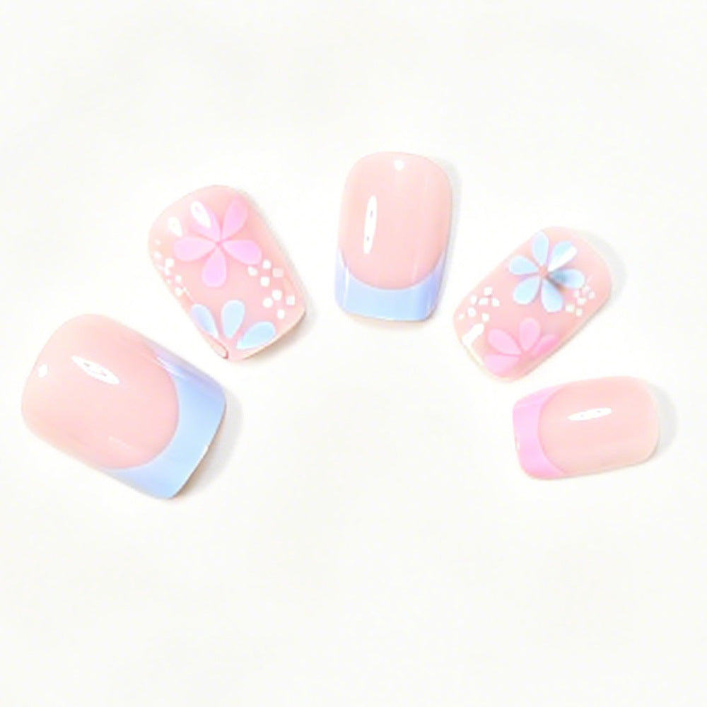 Artistic Floral Press-On Nail Tips Stornfield