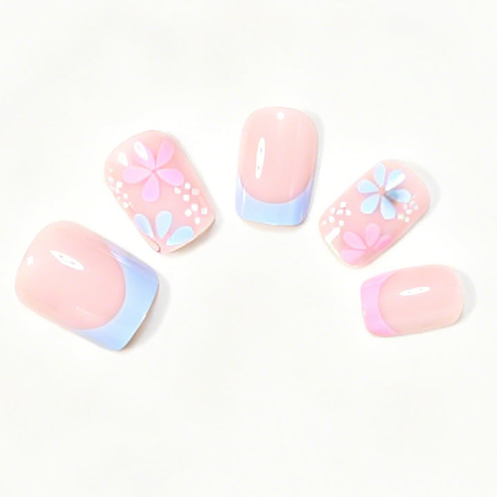 Artistic Floral Press-On Nail Tips Stornfield