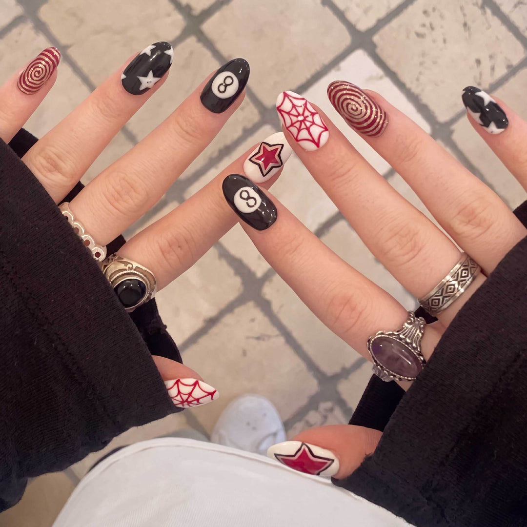 Artistic Spider and Star Nail Art Kit