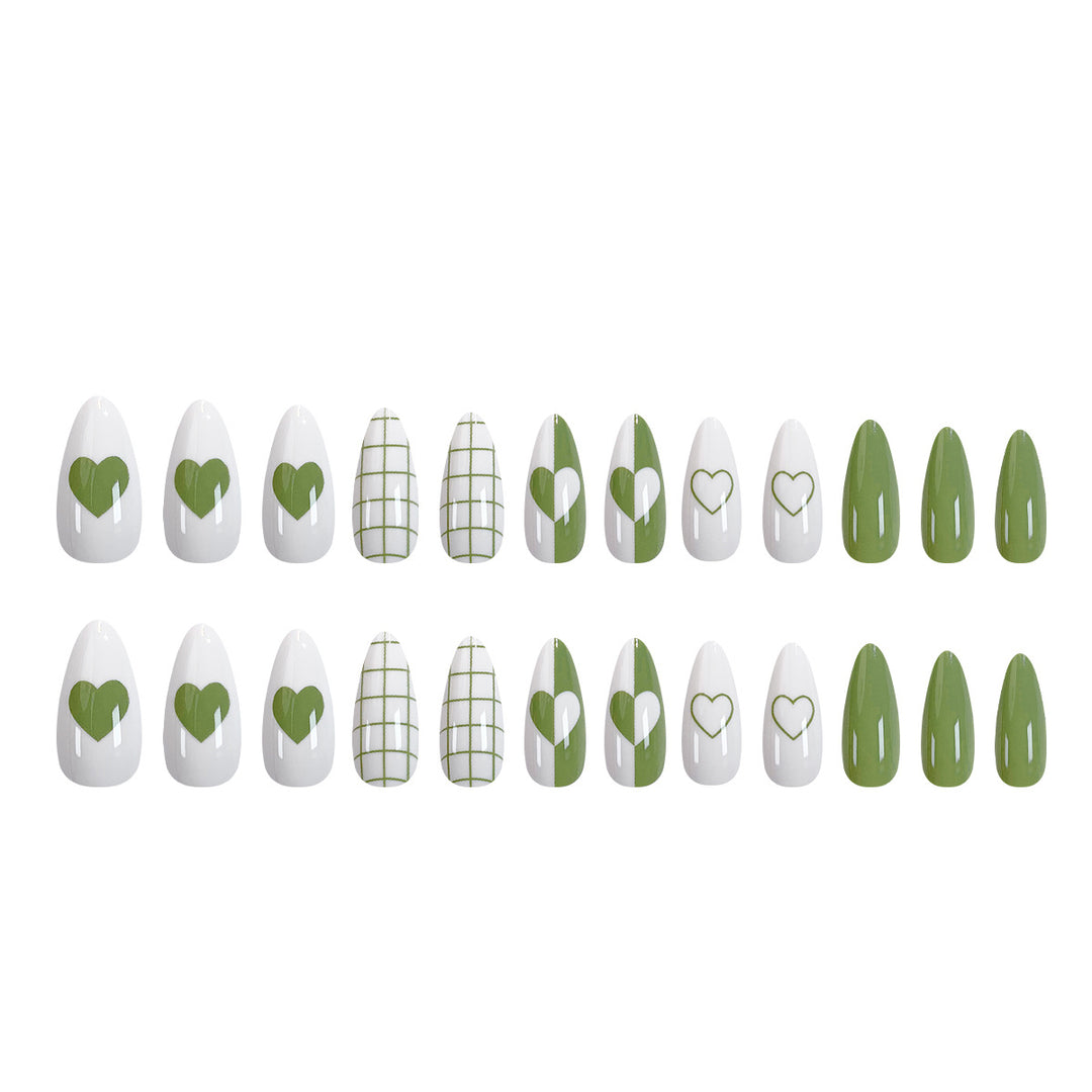 Creative stiletto artificial nails with geometric patterns Stornfield