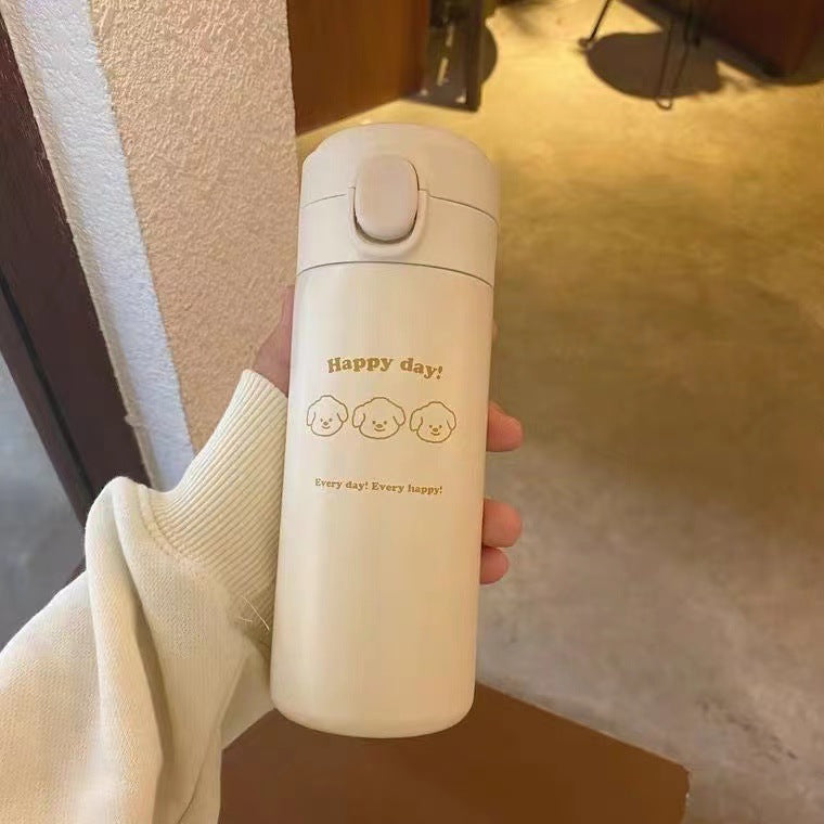 Women Insulated Water Bottle with Cute Bear Design Stornfield