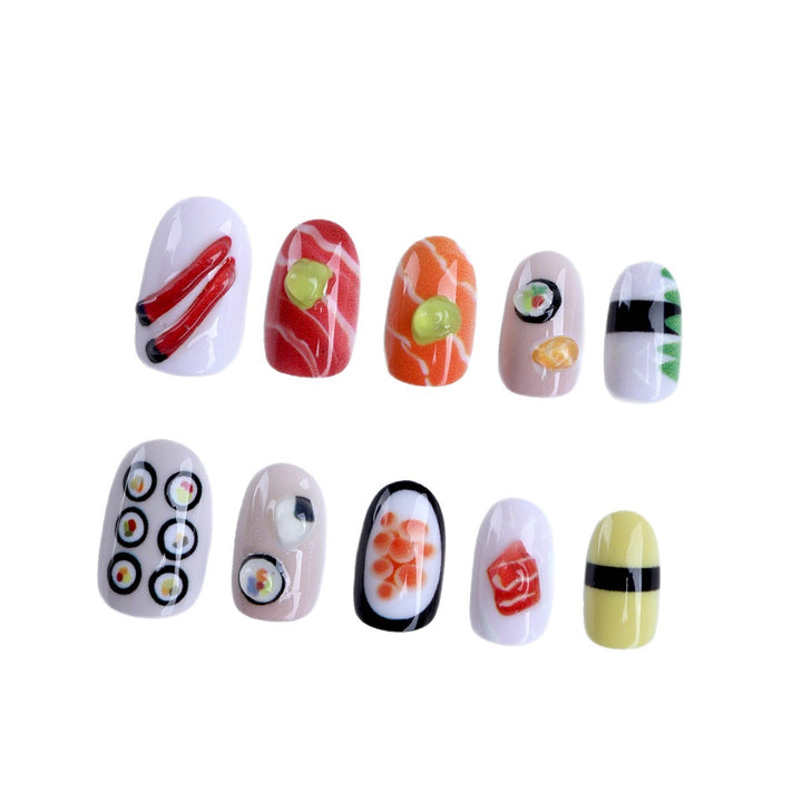 Artful Nail Art in Sushi Design Stornfield