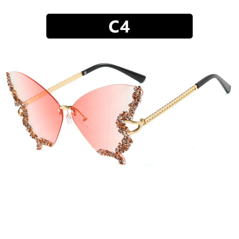 Women's large cat-eye sunglasses with sparkling rhinestone embellishment and elegant frame Stornfield