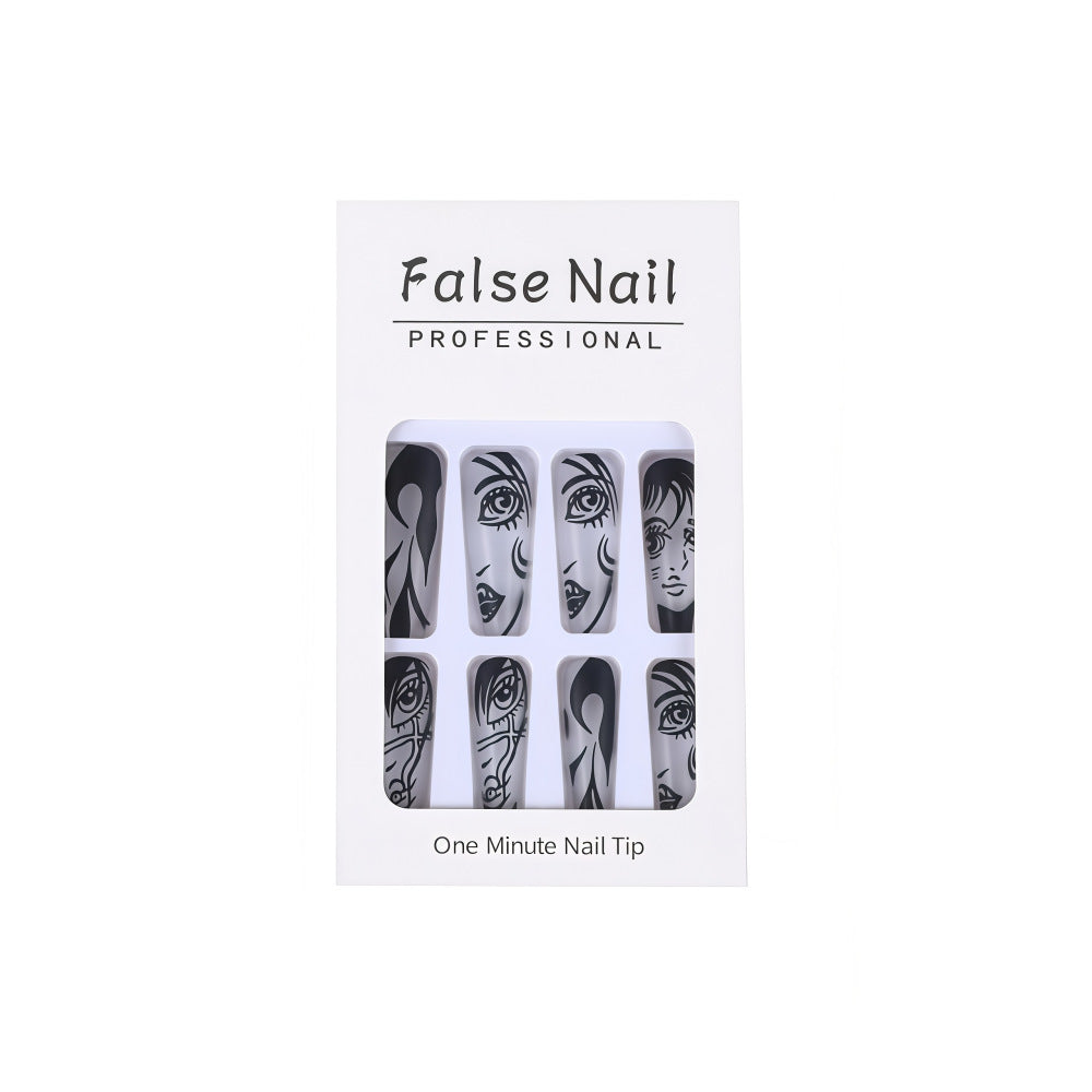Art Nail Set with Artistic Portrait Designs Stornfield