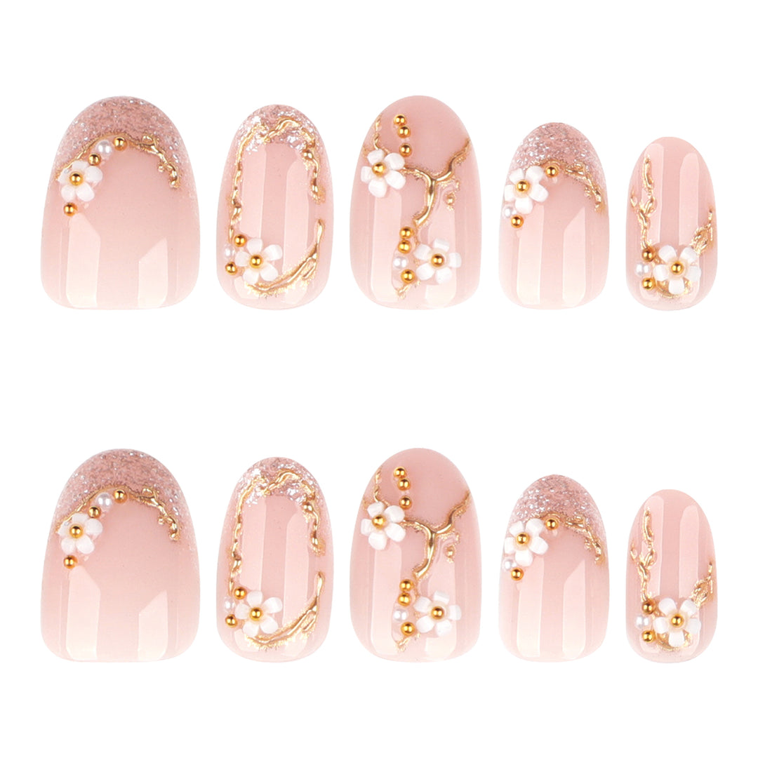Artful and elegant nail art with floral elements Stornfield