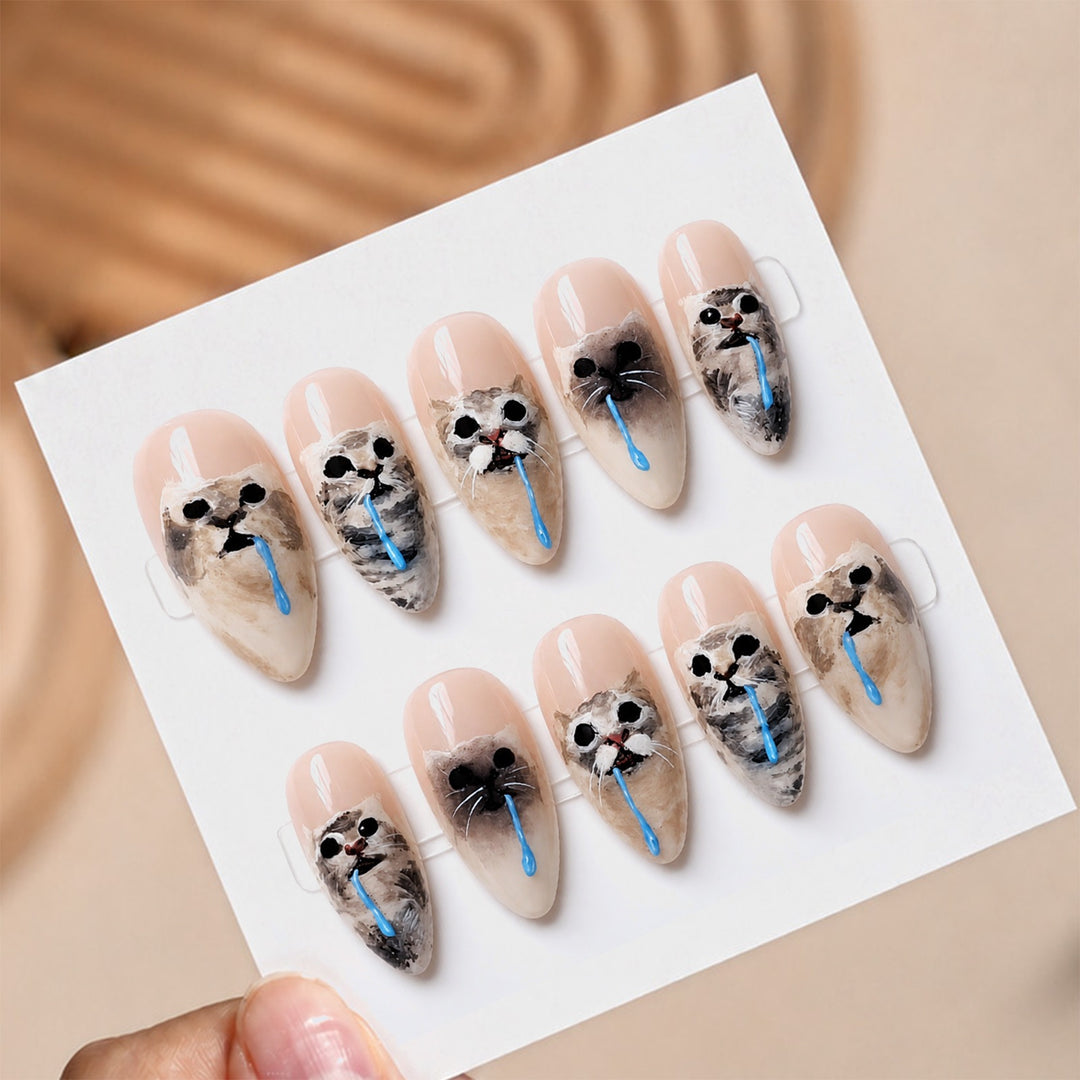 Nail set with elegant floral motifs and plotted designs Stornfield