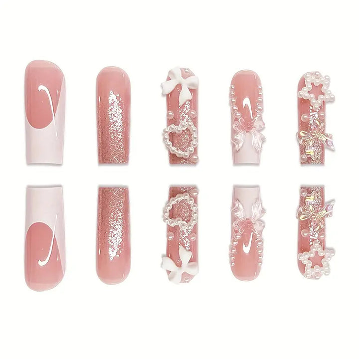 Decorative 3D Press-On Nail Set Stornfield