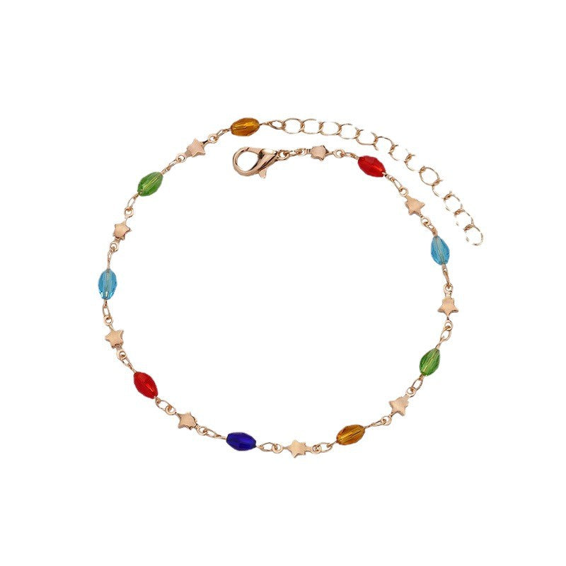 Colorful Star Charm Anklet Stornfield