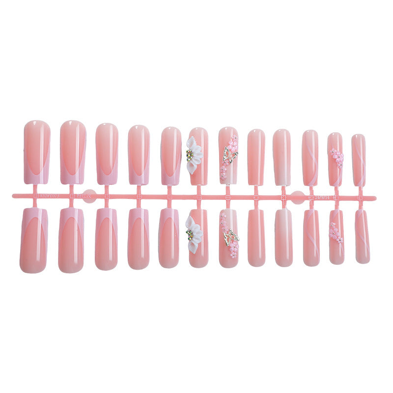 Floral Embellished Press-On Nails Set Stornfield