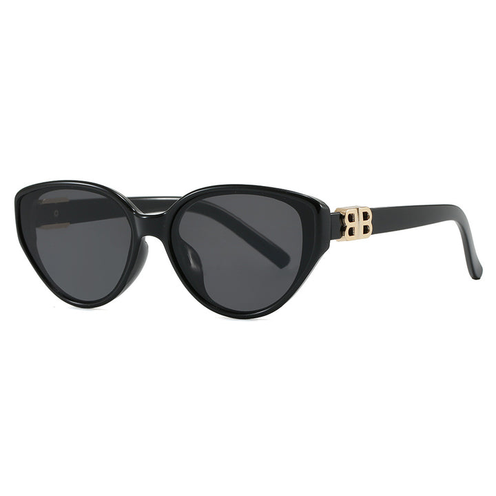 Women's fashionable cat-eye sunglasses with elegant metal frame and UV protection Stornfield