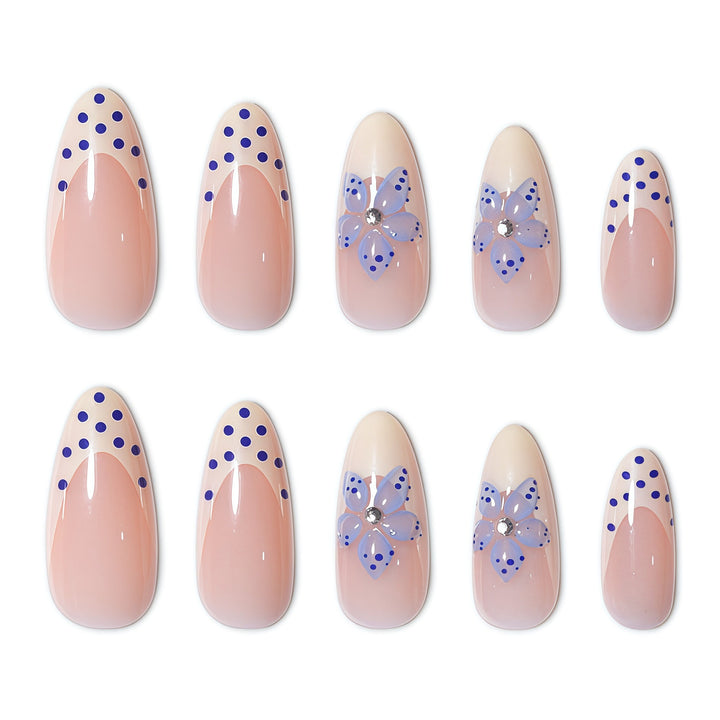 Floral Accent Pointed Nail Extensions Stornfield