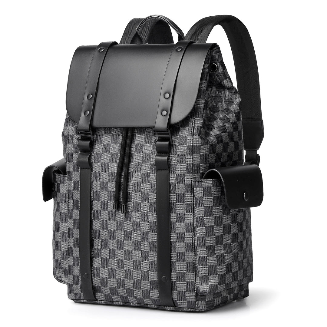 Vintage Checkered Pattern Backpack Stornfield