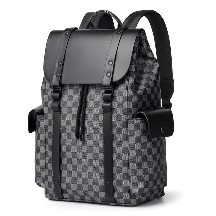 Vintage Checkered Pattern Backpack Stornfield