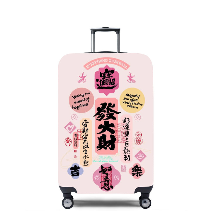 Unisex hard-shell travel suitcase with imaginative, cultural motif Stornfield