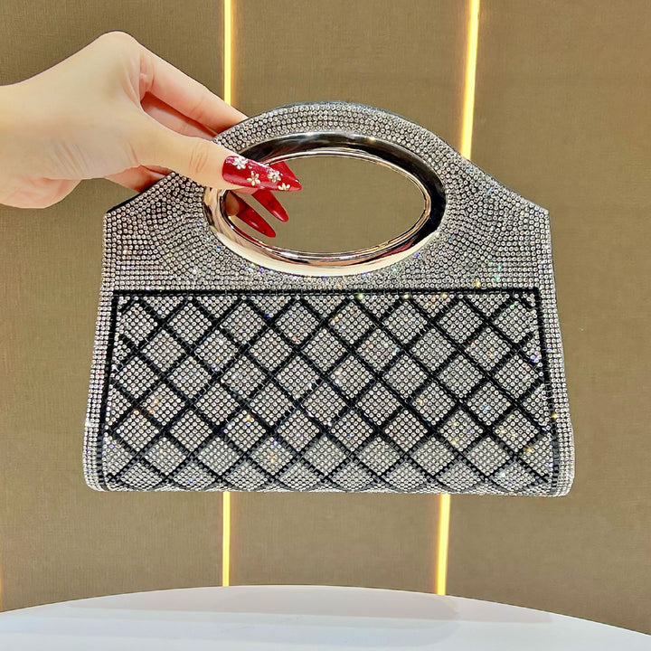 Rhinestone-Studded Evening Tote