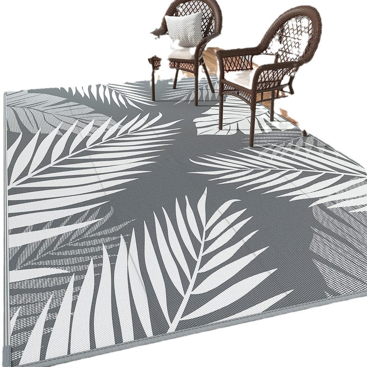 Outdoor Tropical Leaf Area Rug