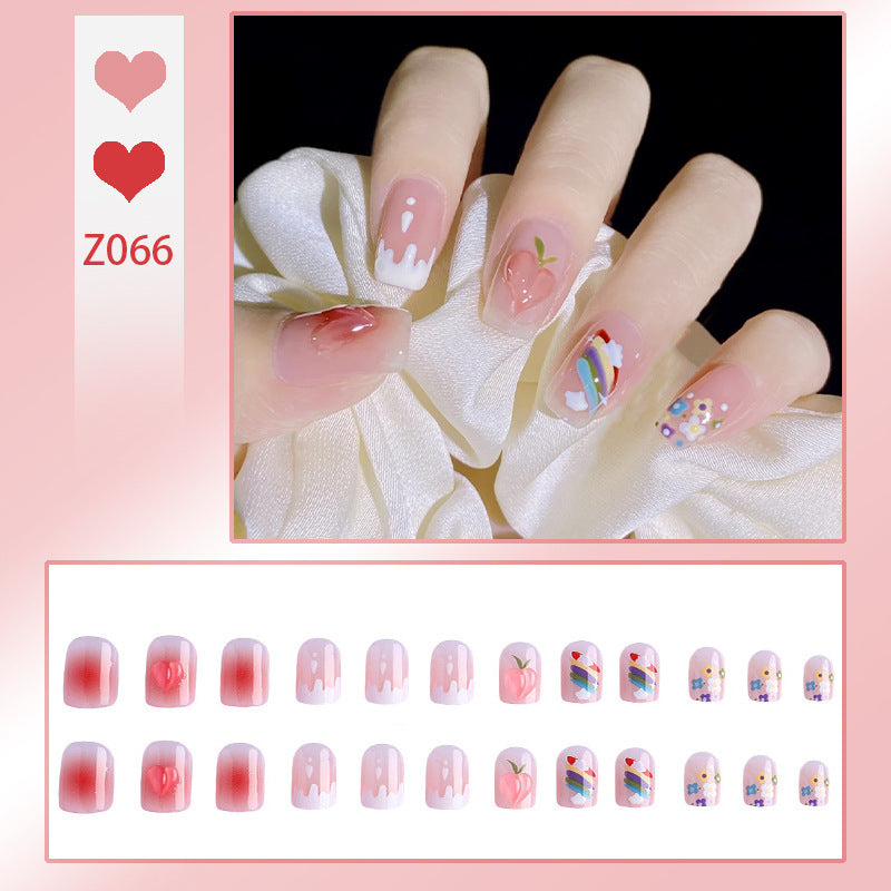 Elegant Rhinestone-Embellished Press-On Nails