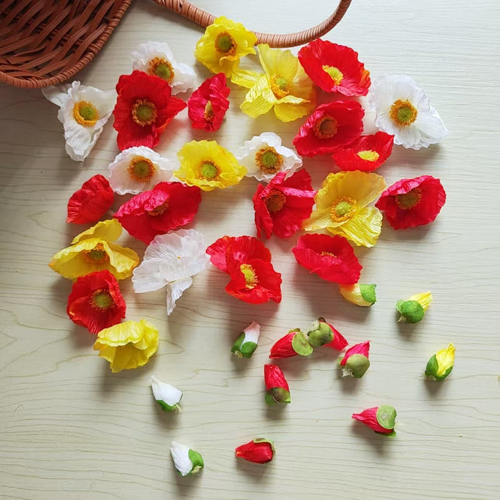 Realistic Silk Flower Embellishments