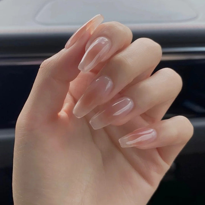 High-gloss artificial nails with rose effect Stornfield
