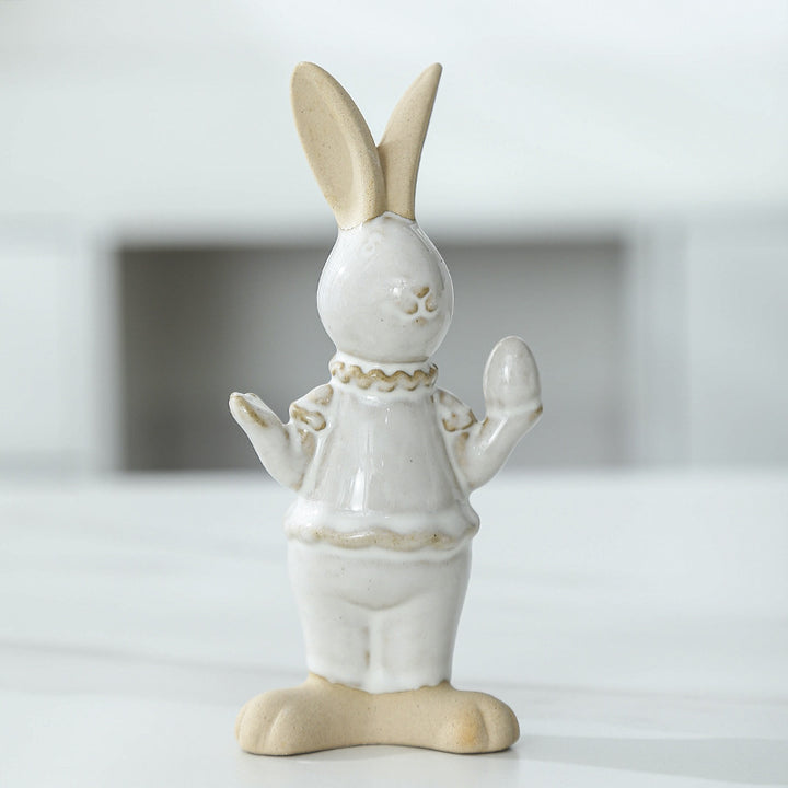 Whimsical Ceramic Bunny Figurine Stornfeild