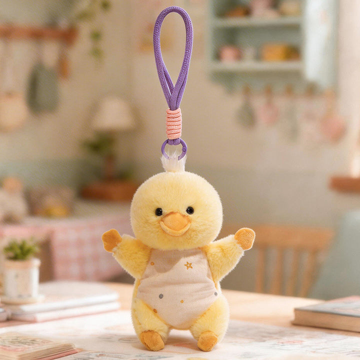 Plush Woodland Puppy Bag Charm with Elastic Loop and Soft Fabric Bodysuit Stornfield