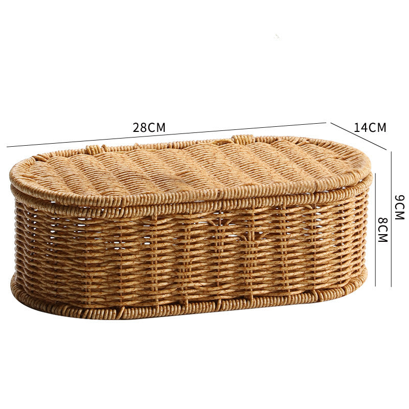 Unisex Oval Storage Basket with Handwoven Structure Stornfield