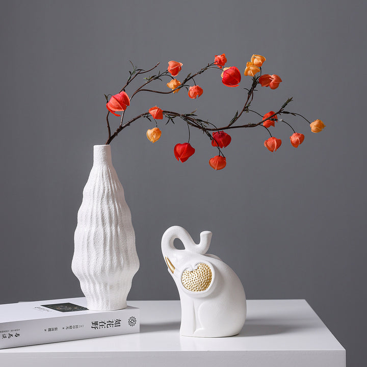 Textured Ceramic Decorative Vase