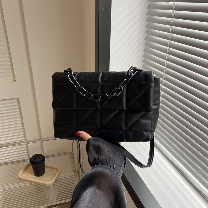 Quilted Chain-Handled Handbag