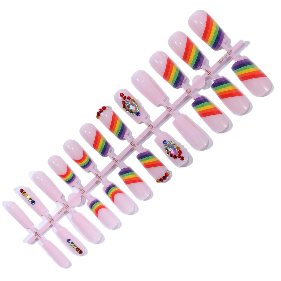 Glamorous Rainbow-Inspired Nail Art Extensions Stornfield