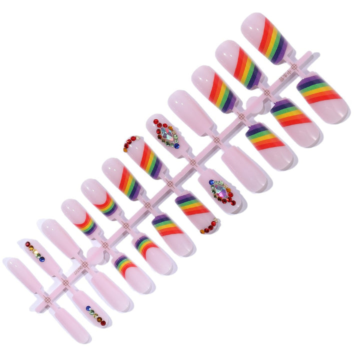 Glamorous Rainbow-Inspired Nail Art Extensions Stornfield