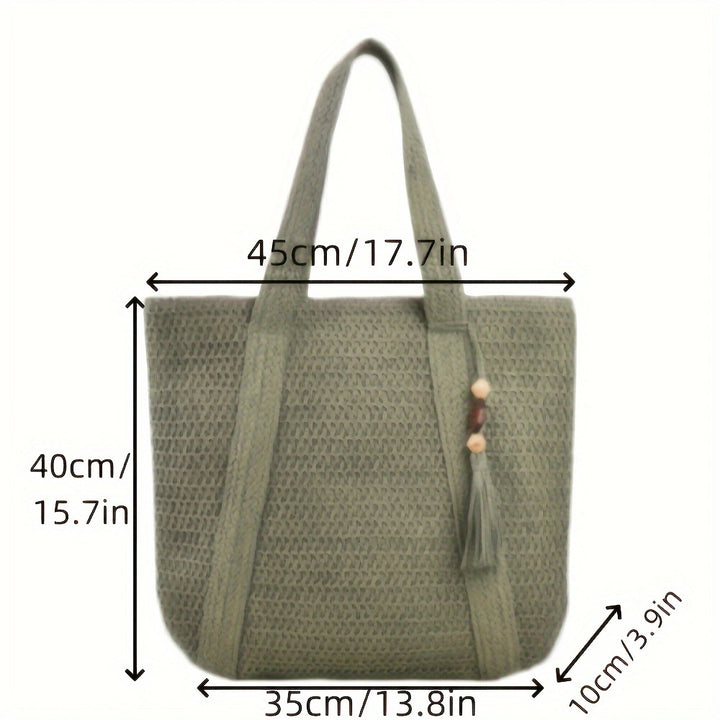 Spacious beach bag with unique woven design Stornfield
