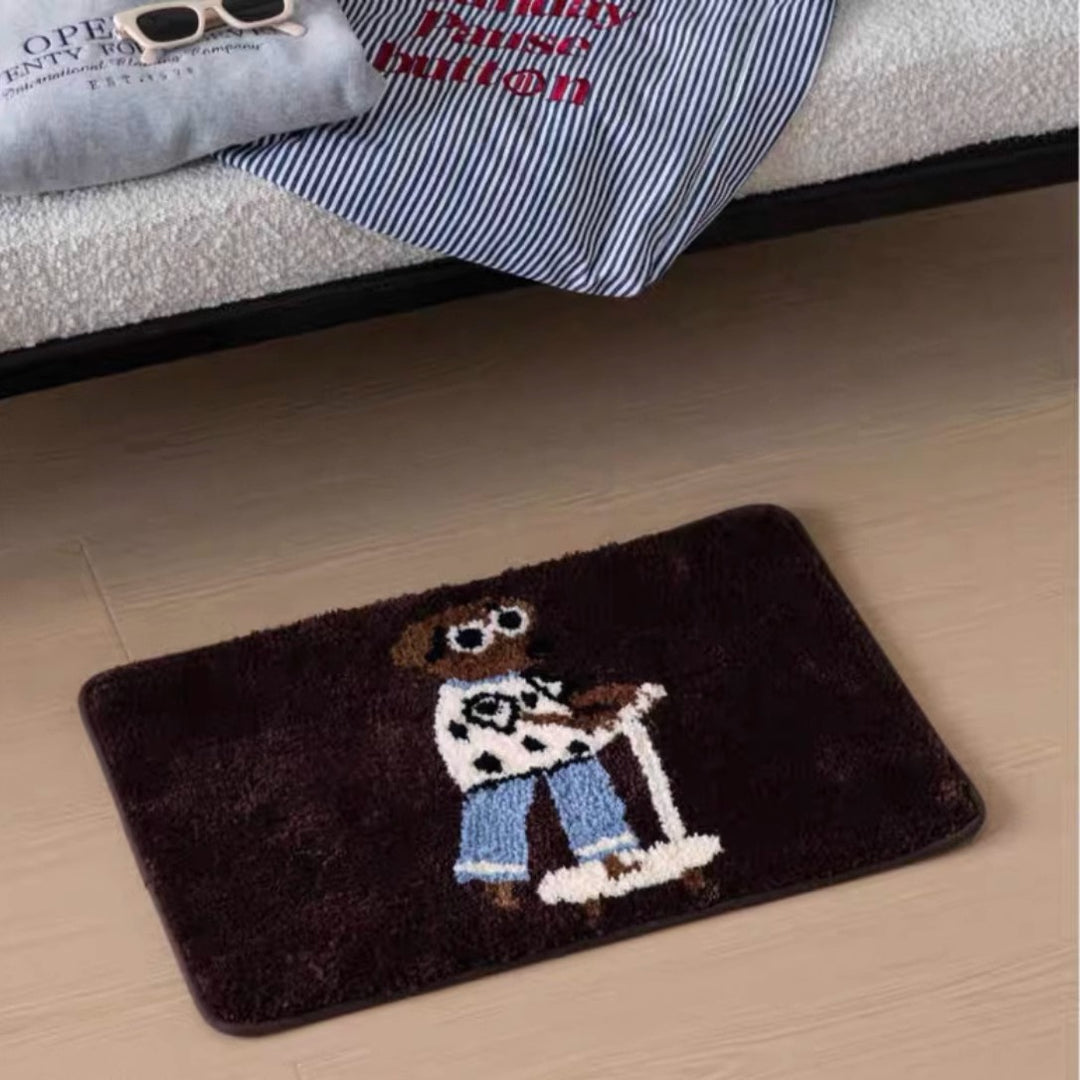 Decorative Striped Bath Mat for Bathroom