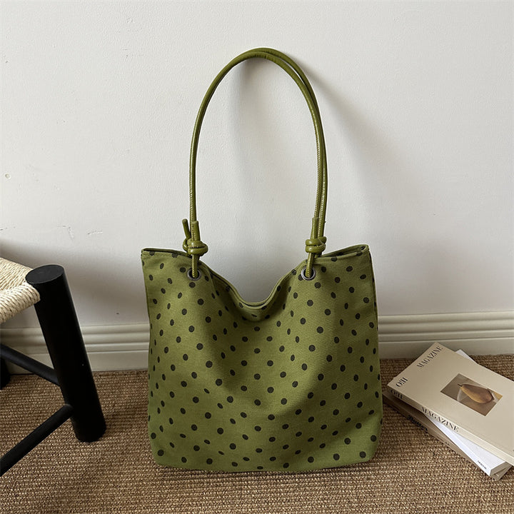 Polka Dot Cotton Tote Bag