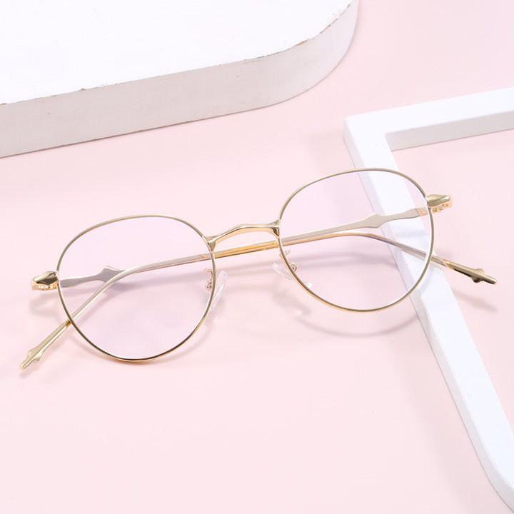 Ladies elegant round sunglasses with stylish metal frame Stornfield