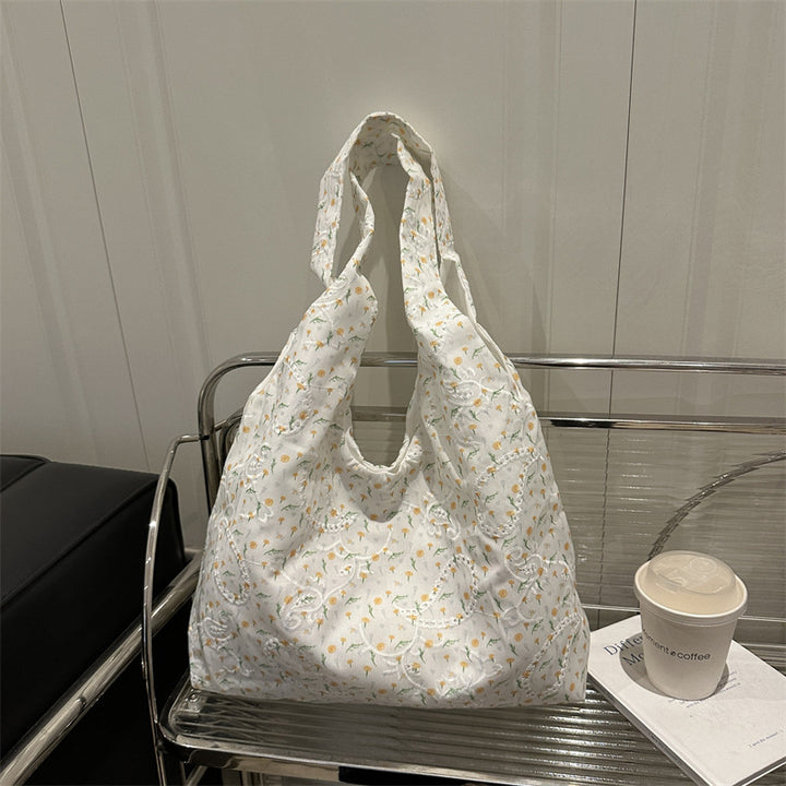 Floral Patterned Reusable Shopping Tote Bag