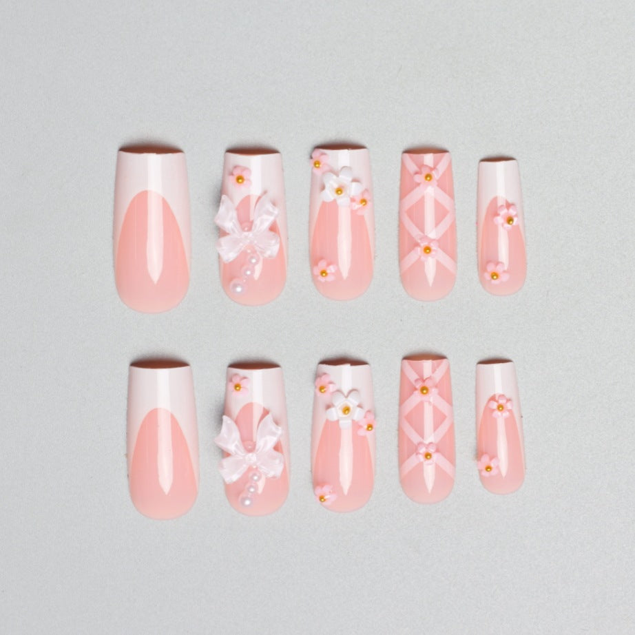 Decorative Floral and Bow Nail Extensions Stornfield