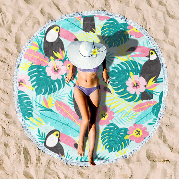 Rundstrand towel with unique sunset design Stornfield