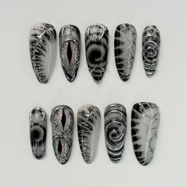Gothic Fantasy Press-On Nail Art Set