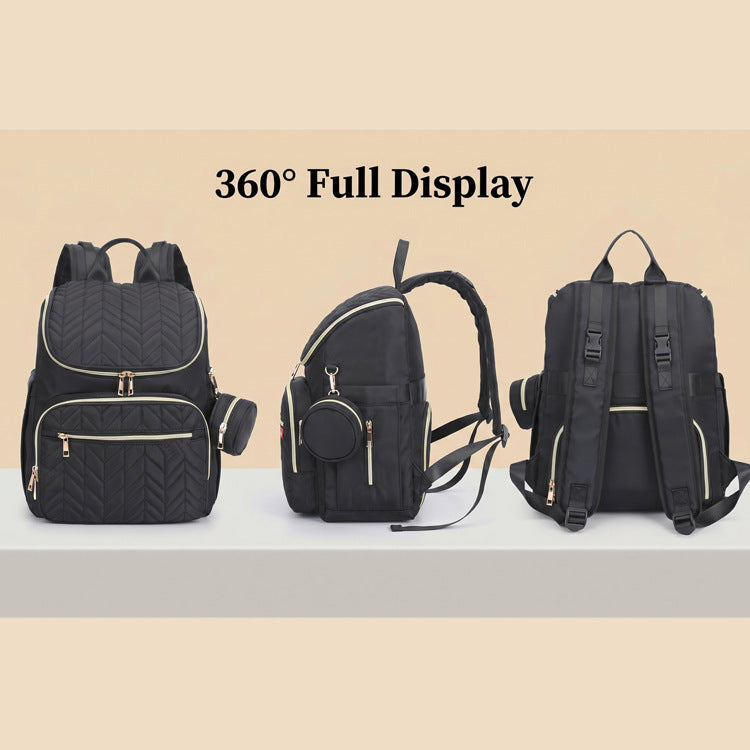 Elegant Multi-Functional Quilted Backpack Stornfield