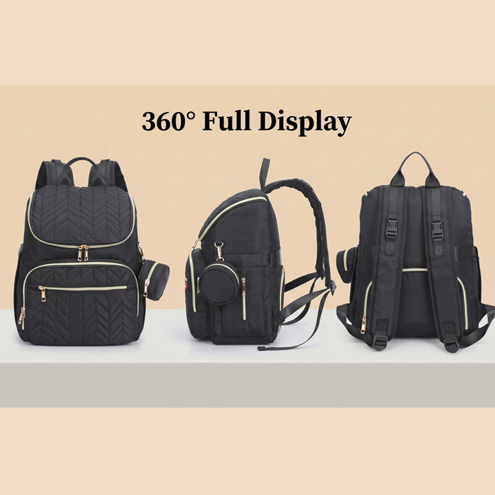Elegant Multi-Functional Quilted Backpack Stornfield